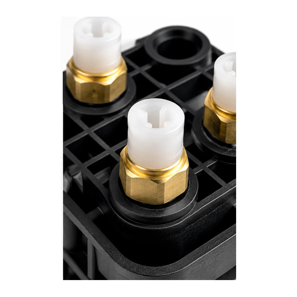 AI illustration: Mercedes S-Class W222 Air Suspension Valve Block A009320058 — component detail